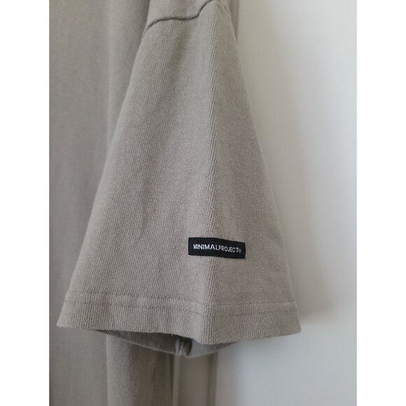 Minimal Project Men's Ash Gray Heavy Weight Oversized T-Shirt 100% Cotton Sz M - Picture 5 of 7